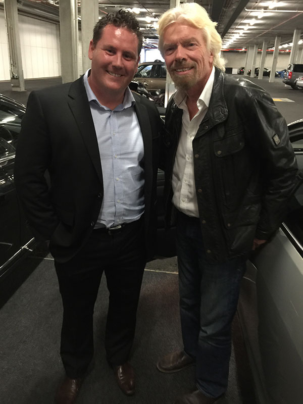 Brad has met with Richard Branson, CEO and founder of Virgin Airlines